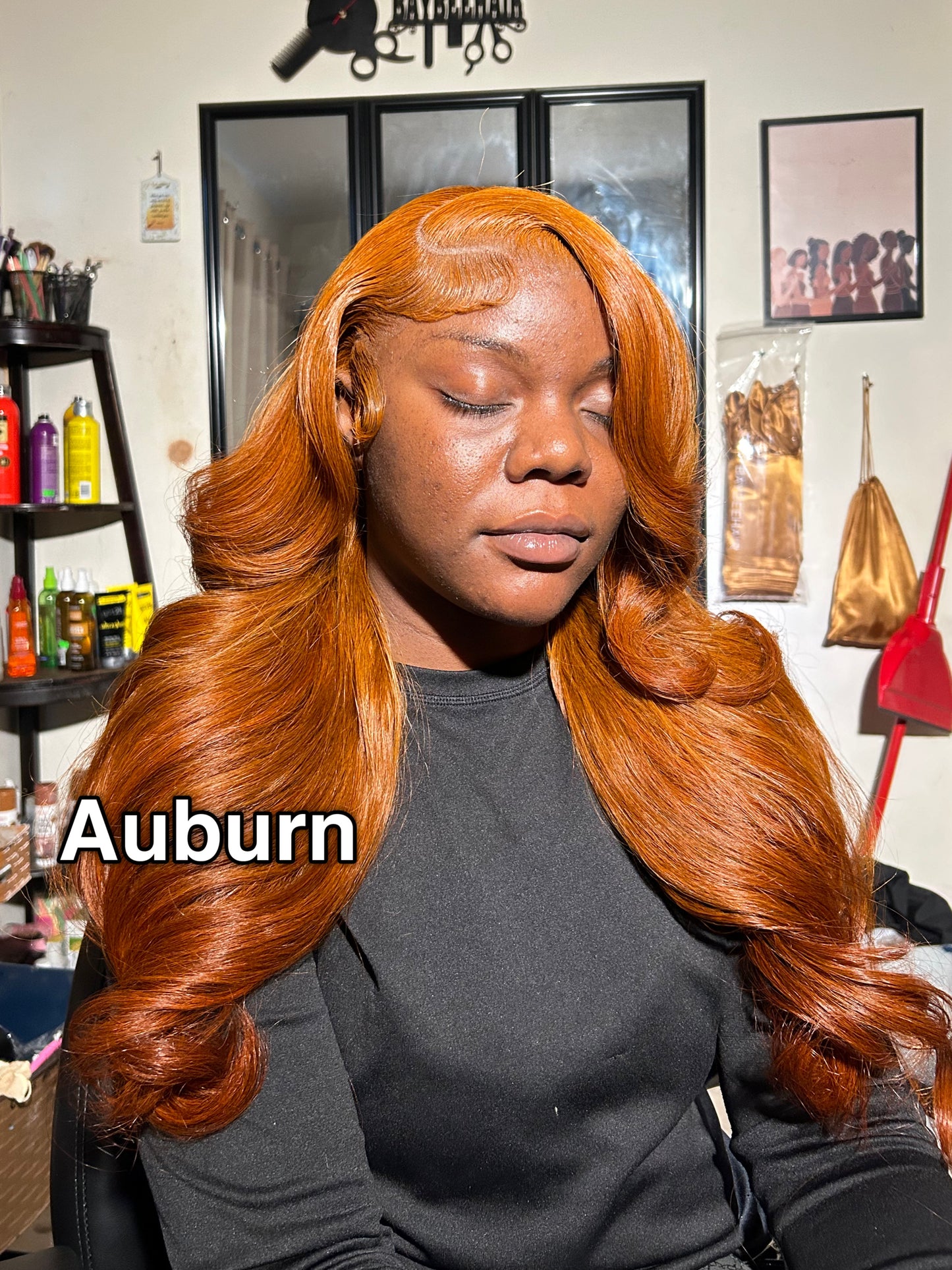 Auburn 13x4 Seamless Transparent Lace Frontal